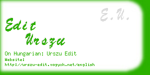 edit urszu business card